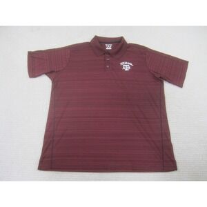 Texas A&M Shirt Mens 2XL Aggies‎ Maroon Polo Collared Tailgate Tee Short Sleeve